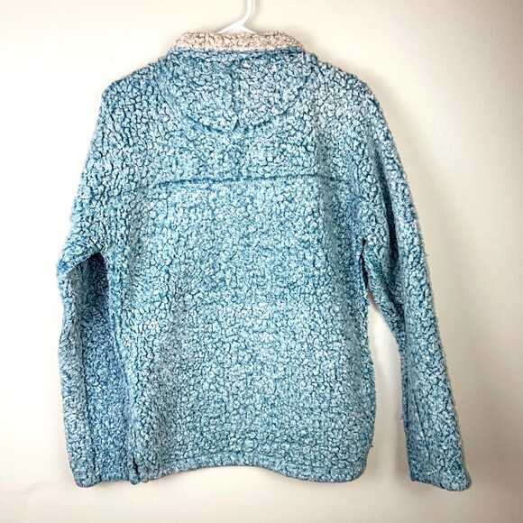 American Outdoor Co True Grit Quarter Zip Blue Sherpa Fleece Pullover Women's XS - Picture 8 of 13